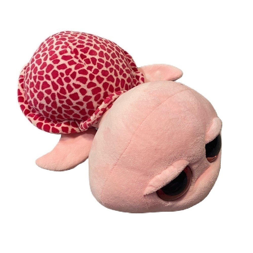 Large Ty Beanie Boos Boo Myrtle The Pink Turtle Plush Stuffed Animal